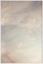 JUNIQE - Poster in kunststof lijst Creamy Skies -20x30 /Grijs & Ivoor