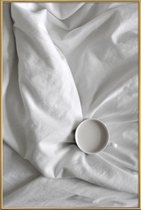 JUNIQE - Poster met kunststof lijst Coffee Time in Bed - You & Me