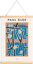 JUNIQE - Posterhanger Klee - Untitled -60x90 /Blauw & Bruin