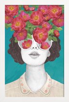 JUNIQE - Poster in houten lijst Rose Tinted -20x30 /Bruin & Oranje