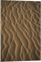 Acrylglas - Streep Reliëf in het Zand - 60x90cm Foto op Acrylglas (Met Ophangsysteem)