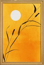 JUNIQE - Poster met houten lijst Sunny Side -20x30 /Geel & Oranje