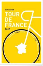 JUNIQE - Poster MY TOUR DE FRANCE MINIMAL POSTER 2015 - 2 -13x18 /Geel