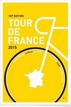 JUNIQE - Poster MY TOUR DE FRANCE MINIMAL POSTER 2015 - 2 -60x90 /Geel