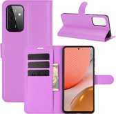 Book Case - Samsung Galaxy A72 Hoesje - Paars