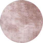 Rond wasbaar viscose vloerkleed - Vive Oudroze Ø 80cm