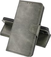 Zakelijke Book Case Telefoonhoesje - Portemonnee Hoesje - Pasjeshouder Wallet Case - Geschikt voor Sony Xperia 1 III - Donker Groen