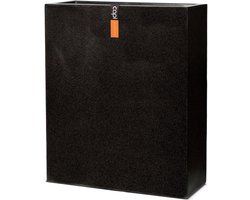 Capi Europe - Bloembak envelop Terrazzo - 88x36x99 - Zwart - Bloempot voor buiten - FIT972