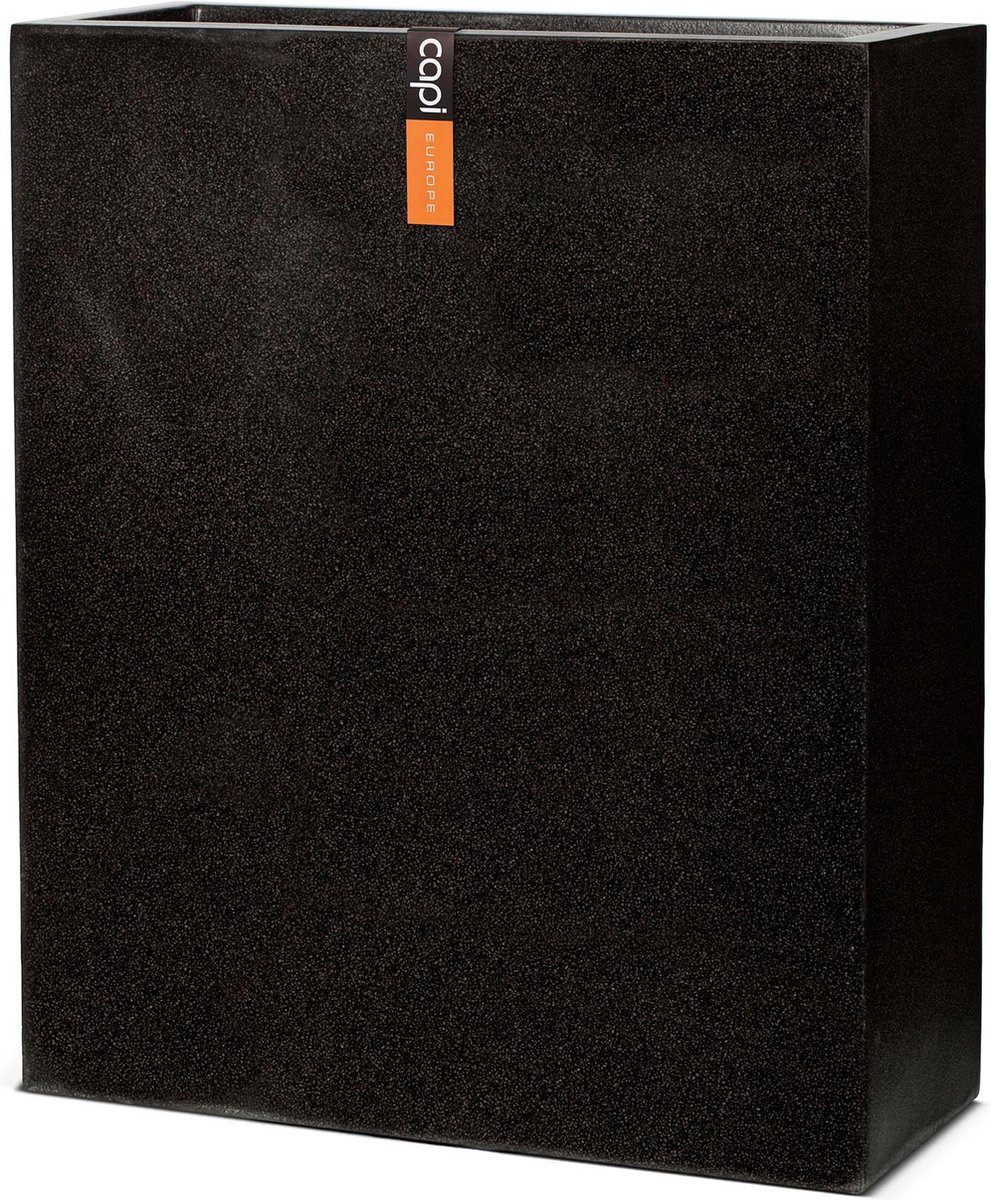 Capi Europe - Bloembak envelop Terrazzo - 88x36x99 - Zwart - Bloempot voor buiten - FIT972