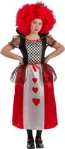 Carnival Toys Verkleedjurk Hartenkoningin Meisjes Rood Mt 7 Jaar
