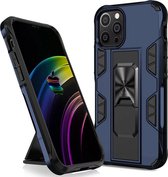 iPhone 11 Pro Rugged Armor Back Cover Hoesje - Stevig - Heavy Duty - TPU - Shockproof Case - Apple iPhone 11 Pro - Blauw
