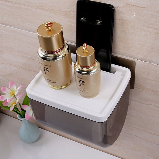 Decopatent de la porte-rouleau de papier toilette avec étagère jambe et fente Téléphone - Sans perçage - Hanging porte-papier toilette - Porte-rouleau de papier toilette