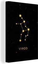 Canvas Schilderij Sterrenbeeld - Virgo - Astrologie - 20x30 cm - Wanddecoratie