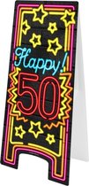 Paper Dreams Attentiebord Neon 50 Jaar 58 X 28 Cm Karton Zwart