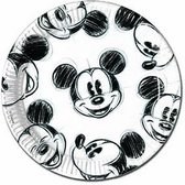 Disney Borden Mickey Mouse 23 Cm Papier Zwart/wit 25 Stuks