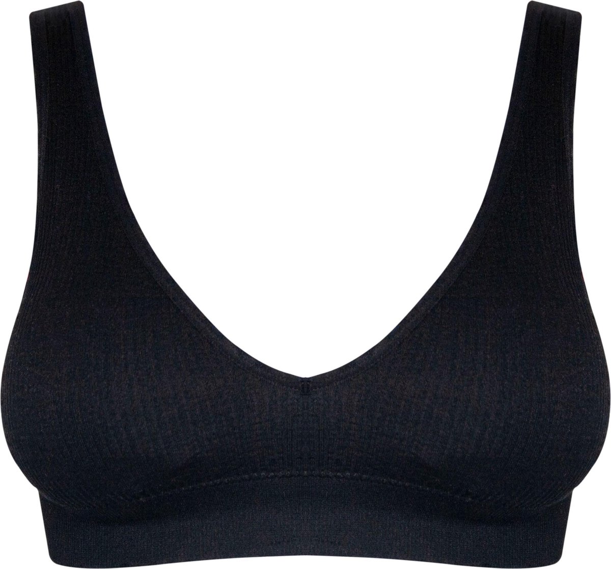 MAGIC Bodyfashion Ribbed Comfort Plunge Bra Black Vrouwen