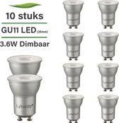 GU10 LED lamp - GU11 spot 35mm - 10-pack - 3.6W - Dimbaar - 2700K warm wit