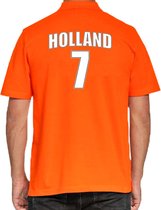 Oranje supporter poloshirt - rugnummer 7 - Holland / Nederland fan shirt / kleding voor heren L
