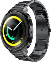 Stalen Smartwatch bandje - Geschikt voor  Samsung Gear Sport stalen band - zwart - Horlogeband / Polsband / Armband