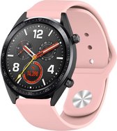 Siliconen Smartwatch bandje - Geschikt voor  Huawei Watch GT sport band - roze - 46mm - Horlogeband / Polsband / Armband