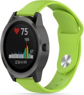 Siliconen Smartwatch bandje - Geschikt voor  Garmin Vivoactive 3 sport band - lichtgroen - Horlogeband / Polsband / Armband