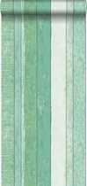 ESTAhome behang sloophout motief groen - 138983 - 0,53 x 10,05 m