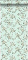 Origin behang bloemetjes zeegroen - 326131 - 53 cm x 10,05 m
