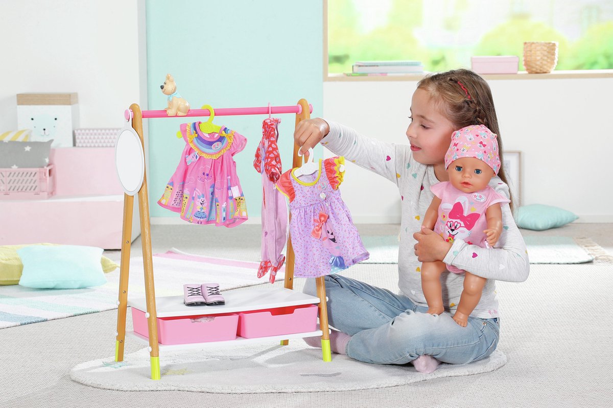 BABY born - Kledingrek - Poppenkleertjes - Incl kledinghangers — afbeelding 11