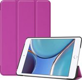 Tablet hoes geschikt voor iPad Mini 2021 - Tri-Fold Book Case - Paars