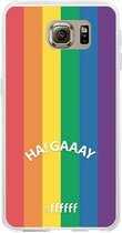 6F hoesje - geschikt voor Samsung Galaxy S6 -  Transparant TPU Case - #LGBT - Ha! Gaaay #ffffff