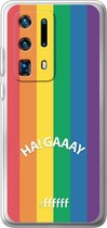 6F hoesje - geschikt voor Huawei P40 Pro+ -  Transparant TPU Case - #LGBT - Ha! Gaaay #ffffff