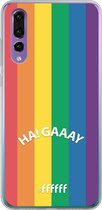 6F hoesje - geschikt voor Huawei P30 -  Transparant TPU Case - #LGBT - Ha! Gaaay #ffffff