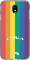 6F hoesje - geschikt voor Samsung Galaxy J7 (2017) -  Transparant TPU Case - #LGBT - Ha! Gaaay #ffffff