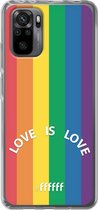 6F hoesje - geschikt voor Xiaomi Redmi Note 10 Pro -  Transparant TPU Case - #LGBT - Love Is Love #ffffff