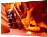Wandpaneel Antelope Canyon Arizona  | 180 x 120  CM | Zilver frame | Wand-beugels (27 mm)