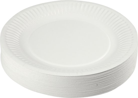 Foto: Papieren bord d 18 cm 100 stuks