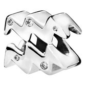 Tracelet - Zilveren bedels Bedel Waterman | Symbool sterrenbeeld waterman | 925 Sterling Zilver - Pandora compatible - 925 Zilver Certificaat - Valentijn cadeau