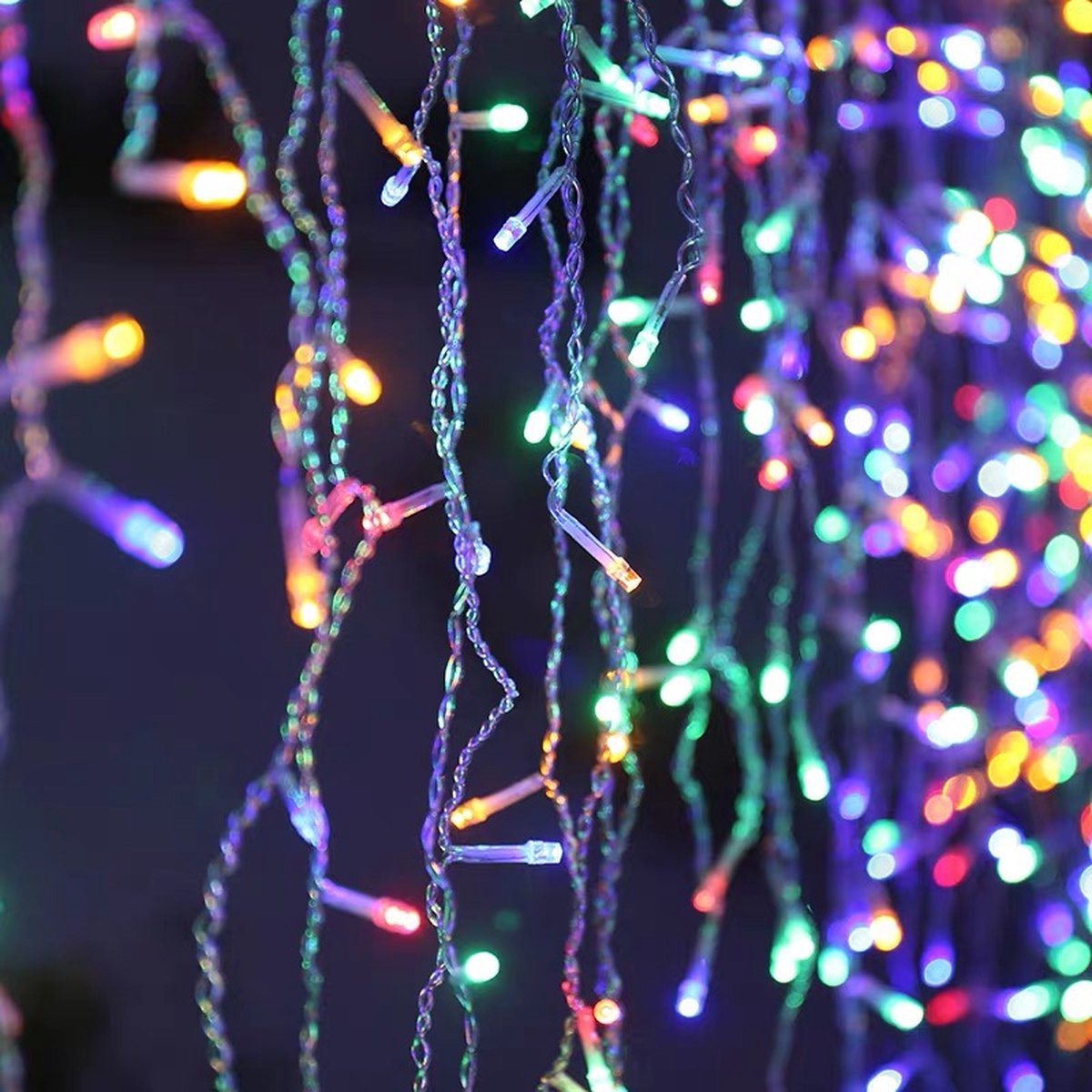 3M LED String Lights 220V 140LED IP44, 8 standen - transparante kabel, VEELKLEURIG - RGB - Kunststof - MultiCouleur - 140 LED - SILUMEN