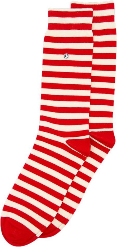 Alfredo Gonzales sokken harbour stripes rood & wit - 35-37