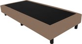 Bedworld Boxspring 90x200 - Lederlook - Donker beige (MD923)