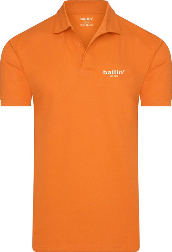Ballin Est. 2013 - Heren Polo SS Basic Polo - Oranje EK 2021 - Maat L