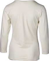 Dames shirt basic off white met marine accent, 3/4e mouw | Maat XL