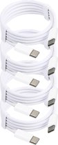 MMOBIEL 4x USB - C naar USB - C Oplaad Kabel 2 meter Wit - voor Telefoon / Tablet / Laptop