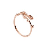 Fossil Vintage Dames Ring Staal - Roségoudkleurig - 17.00 mm / maat 53