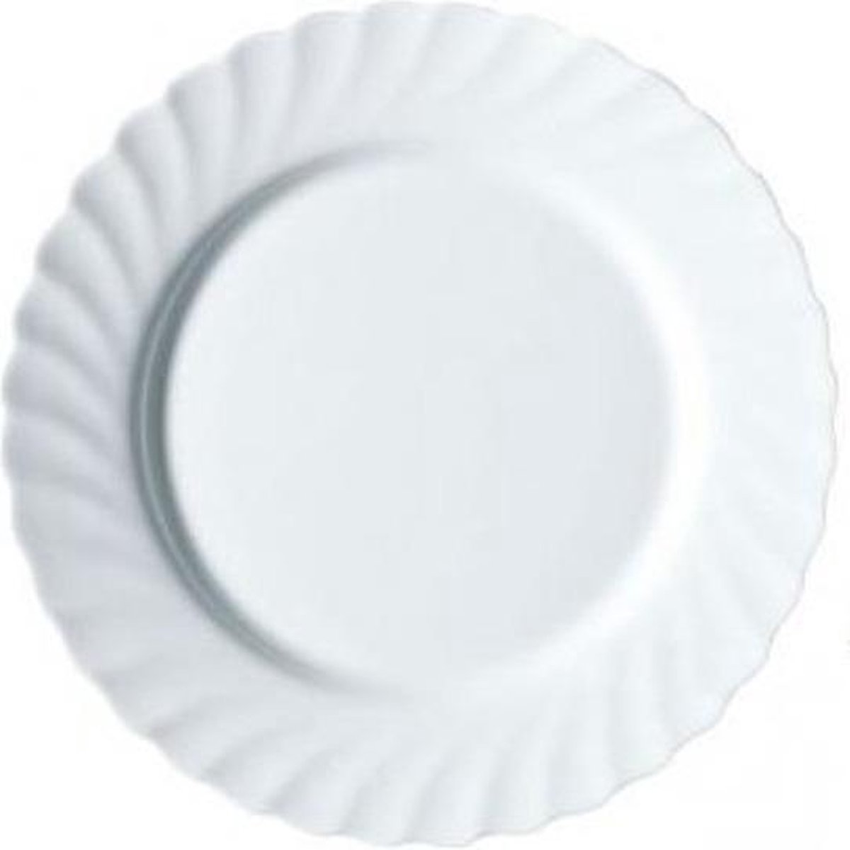 Luminarc Dessert / gebaksbordjes - wit - rond - glas - dia 15 cm - 30x stuks - kleine glazen bordjes - Taart bordjes