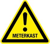 Waarschuwingsbord meterkast - kunststof 100 mm