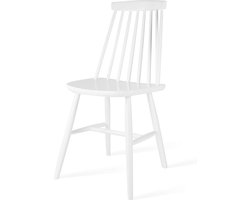 Fameg Filou Eetkamerstoel Wit - Houten Spijlenstoel - Zonder Armleuning - Scandinavisch