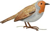 Decoratie vogel/muurvogel Roodborst voor in de tuin 38 cm - Tuindecoratie dierenbeeldjes - Tuinvogels/muurvogels