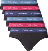 Calvin Klein 6-pack heren slips - zwart/roze/blauw