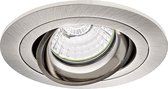 Spot Armatuur GU10 - Luxino Alpin Pro - Inbouw Rond - Mat Nikkel - Aluminium - Kantelbaar - Ø92mm